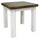 Million Dollar Rustic Econo White End Table with Brown Top -0