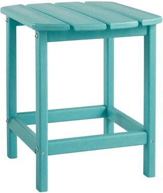 Signature Design by Ashley® Sundown Treasure Turquoise Plastic Outdoor Rectangular End Table