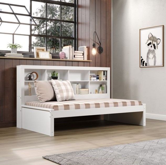 Donco Kids White Youth Twin Bookcase Daybed-1