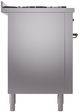 Ilve® Nostalgie II Series 60" Stainless Steel Pro Style Dual Fuel Range-2