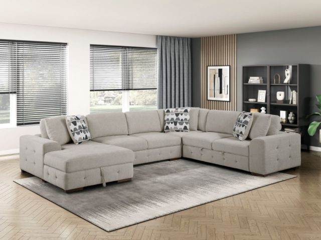 Homelegance® Raife 4-Piece Taupe Left-Arm Facing Sectional and Chaise-1