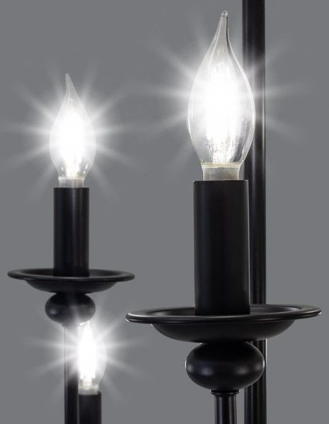 YHD Whitmore Matte Black 9-Light Chandelier-4