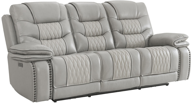 Intercon Cody Light Gray Dual-Power Sofa-0