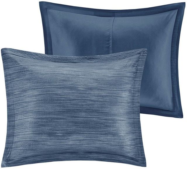 Olliix by Madison Park 7 Piece Navy Queen Walter Printed Seersucker Comforter Set-2