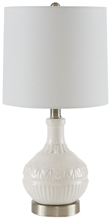 Olliix by 510 Design White Gypsy Table Lamp | Big Sandy