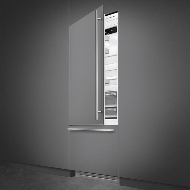 Smeg Universal 36 in. 19.6 Cu. Ft. Panel Ready Built-In Bottom Freezer Refrigerator-2