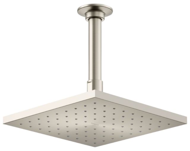 KOHLER® Contemporary Vibrant Brushed Nickel 2.5 GPM Square 8" Single-Function Rainhead-0