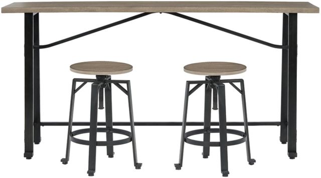 Signature Design by Ashley® Lesterton 3-Piece Light Brown/Black Counter Height Dining Set-0