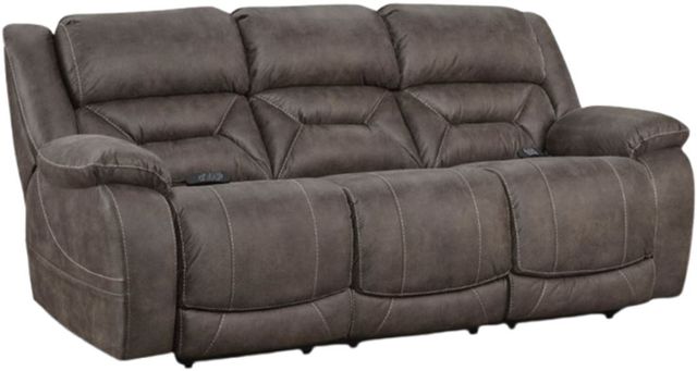 HomeStretch Enterprise Mink Double Power Reclining Sofa-0