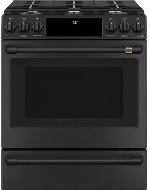 Café™ Flat Black Front Control Gas Knobs and Handle Kit-4