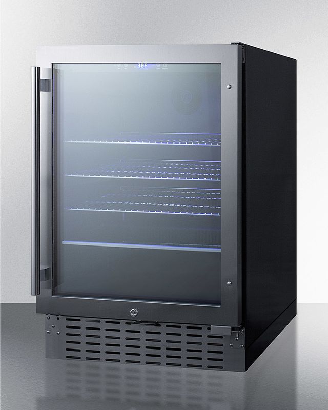 Summit® 24" 4.2 Cu. Ft. Stainless Steel Beverage Center-1