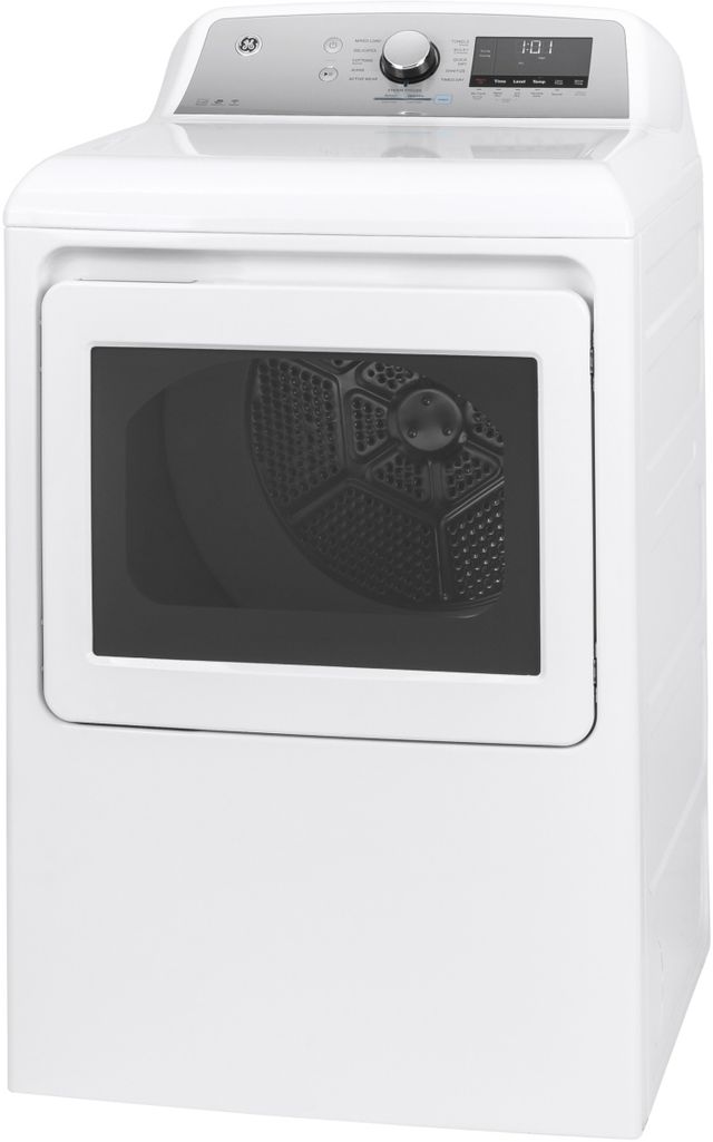 GE® 7.4 Cu. Ft. White Front Load Gas Dryer-2