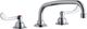 Elkay Chrome 8" Centerset Concealed Deck Faucet with 10" Arc Tube Spout and 4" Wristblade Handles-0
