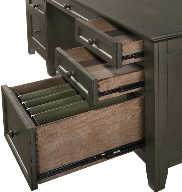 Intercon San Mateo Gray Executive Desk-3