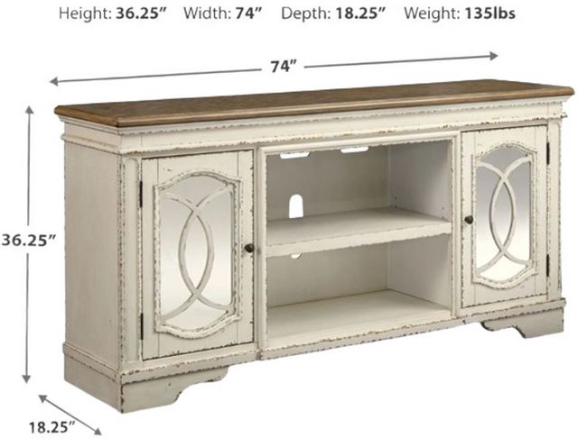 Signature Design by Ashley® Realyn Chipped White TV Stand-3