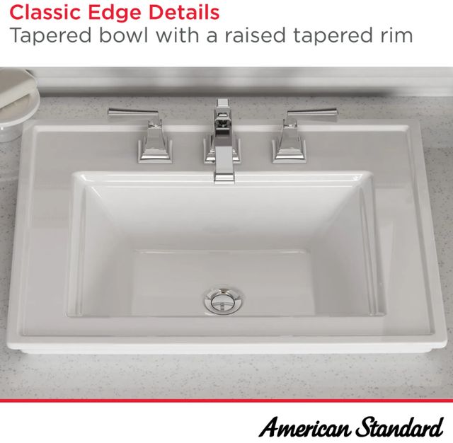 American Standard Town Square® S White Drop-In Sink with 4" Centerset-4