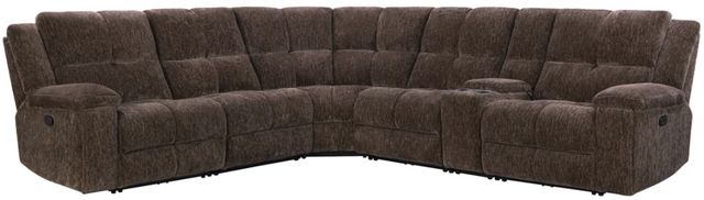 Parker House® Bronco 6-Piece Plush Umber Manual Reclining L-Shape Sectional-0
