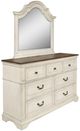 New Classic® Home Furnishings Anastasia Antique White Dresser and Mirror-0