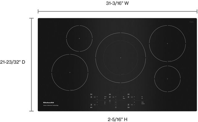 KitchenAid® 36" Black Induction Cooktop-4