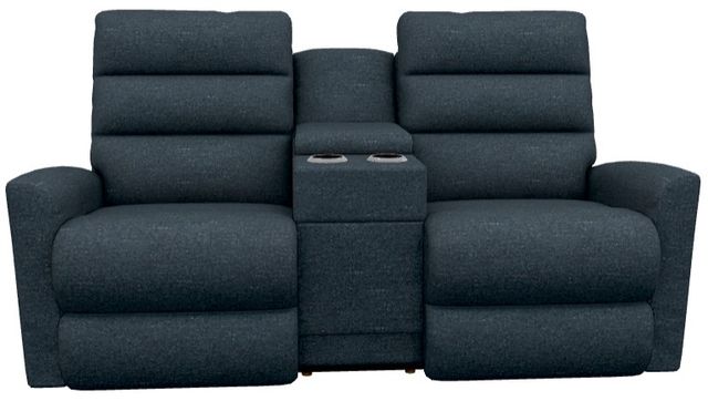 La-Z-Boy® Liam Navy Power Wall Reclining Loveseat with Console, Headrest, and Lumbar-1