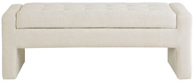 Olliix by Madison Park Cream Gillian Storage Bench-0