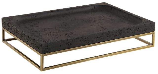 Uttermost® Shadowstone Cast Black Tray-0