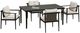New Classic® Home Furnishings Moana 5-Piece Black/Ivory Aluminum/Sundura Outdoor Patio Dining Set-0
