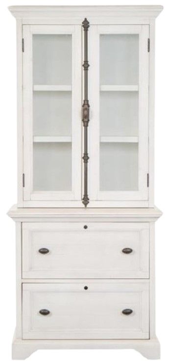 Magnussen Home® Bronwyn Alabaster Lateral File with Hutch-2
