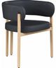 Meridian Furniture Gideon Black/Natural Vegan Leather Dining Chair-0