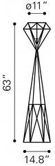 Zuo® Delancey Black/Brass Floor Lamp-4