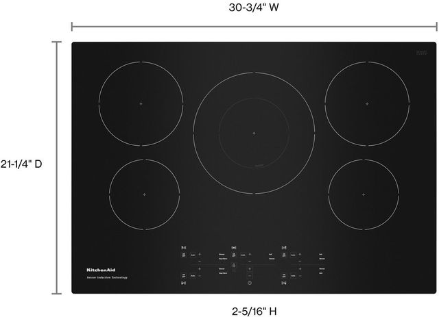 KitchenAid® 30" Black Induction Cooktop-4