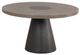 Furniture of America® Broager 5-Piece Rustic Oak Round Dining Table Set with Dark Walnut Base and White Caster Chairs-1