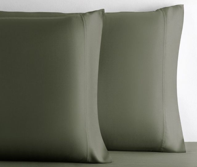 Cariloha Retreat 2-Piece Oasis Green Lyocell King Pillow Cases-0