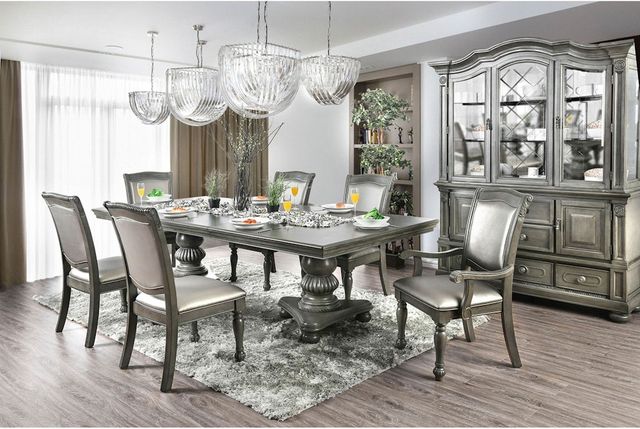 Furniture of America® Alpena 2-Piece Gray/Silver Side Chair Set-1