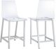 Coaster® Juelia 2-Piece Chrome/Clear Acrylic Counter Stools-0