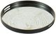A & B Home Black/Gold/Silver Round Mirrored Decorative Tray-0