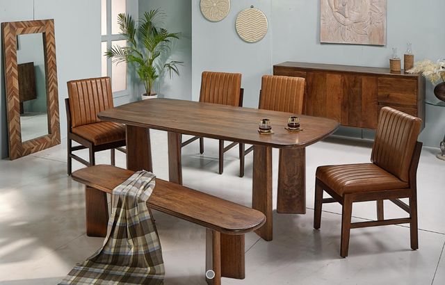 Jaipur Furniture Aldine Brown Dining Bench-1
