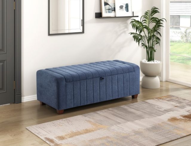 Homelegance® Derby Blue Storage Bench-1
