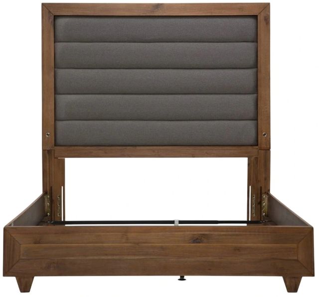 Michael Amini® Brooklyn Walk Burnt Umber/Gray Eastern King Upholstered Panel Bed-2