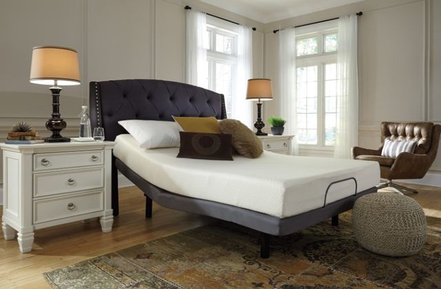 Sierra Sleep® by Ashley® Chime 2-Piece 8" Memory Foam and Best Adjustable Base King Mattress Set-3