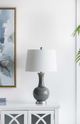 A & B Home Brushed Nickel/Glossy Gray Table Lamp-5