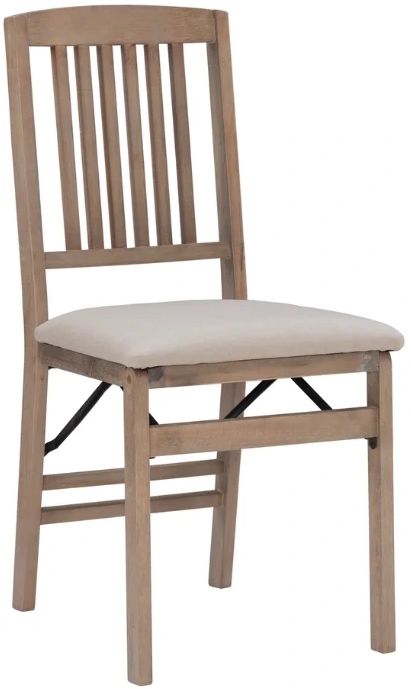 Linon Triena 2-Piece Gray Wash Folding Chair Set-2