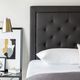 Malouf® Structures™ Stone Queen Rectangle Diamond Tufted Upholstered Headboard-2