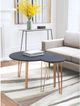 Zuo Modern Somme Set of 2 Black Accent Tables with Gold Metal Legs -4