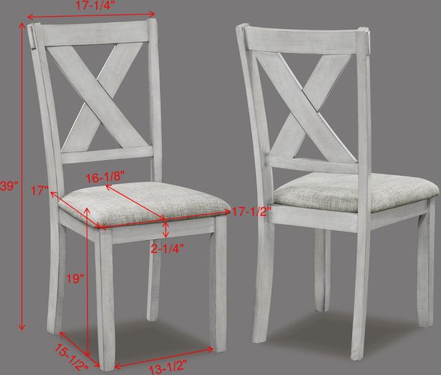 Crown Mark Clara 5-Piece Driftwood Dining Room Set-3