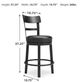 Signature Design by Ashley® Valebeck Black Upholstered Bar Stool-2