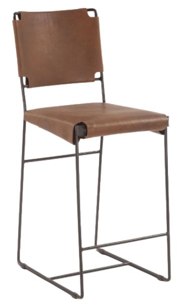 Home Trends & Design New York Brown Buffalo/Gray Septarian Counter Stool-0