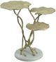 A & B Home White Marble Base With Three-Tiered Gold End Table-4
