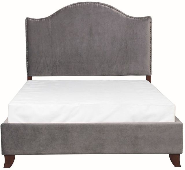 Homelegance® Carlow Gray Full Upholstered Panel Bed-3