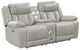 Homelegance® Huron Gray Double Power Reclining Loveseat with Center Console-0